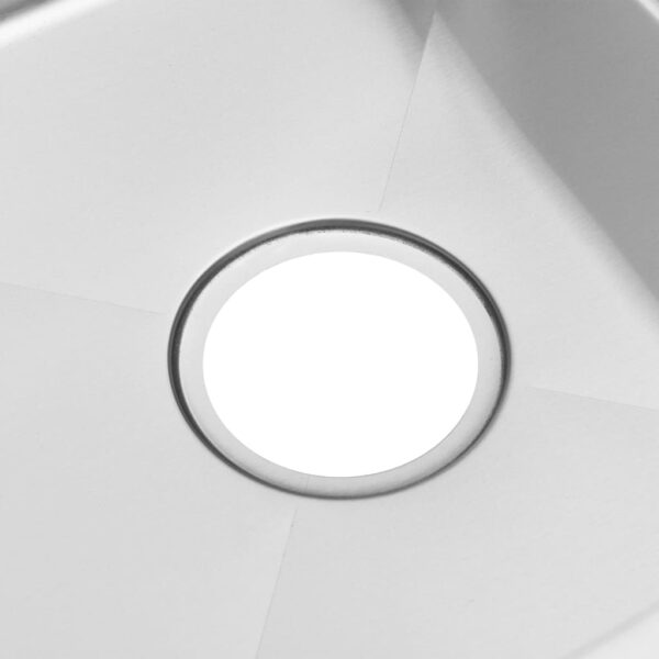 vidaXL Handmade Kitchen Sink with Overflow Hole Stainless Steel - Image 5