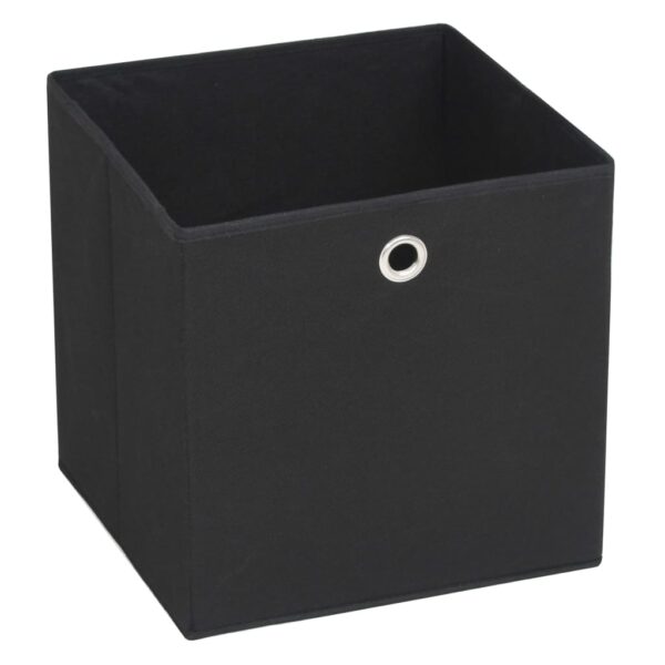 vidaXL Storage Boxes 10 pcs Non-woven Fabric 32x32x32 cm Black - Image 2