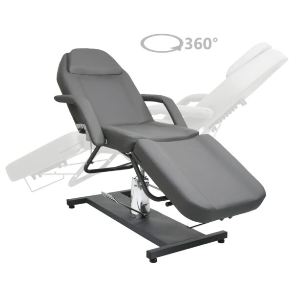 vidaXL Massage Table Grey 180x62x(87-112) cm - Image 2