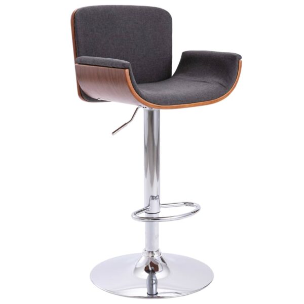 vidaXL Bar Stool Grey Fabric - Image 1