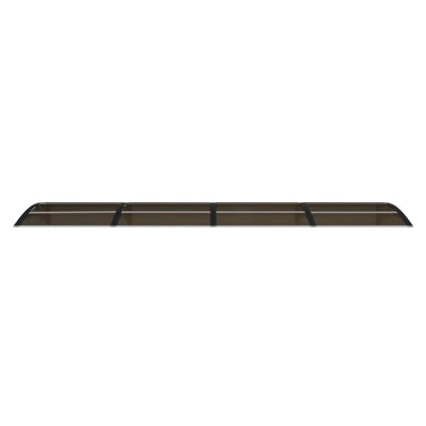 vidaXL Door Canopy Black 350x75 cm Polycarbonate - Image 3
