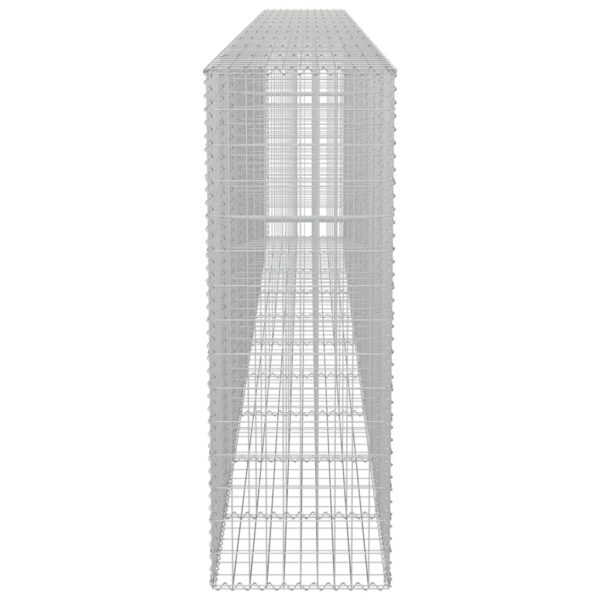 vidaXL Gabion Wall with Covers Galvanised Steel 600x50x150 cm - Image 6