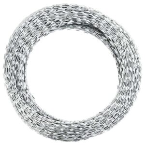 vidaXL Razor Wire Helical Wire Roll Galvanised Steel 100 m