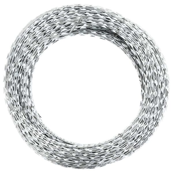 vidaXL Razor Wire Helical Wire Roll Galvanised Steel 100 m - Image 1