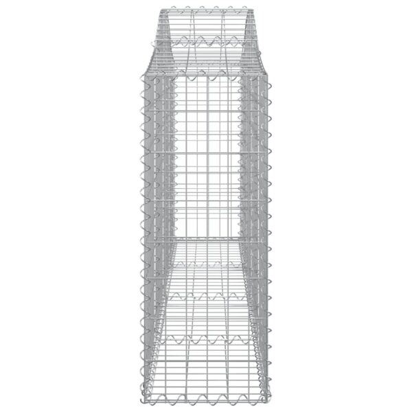 vidaXL Arched Gabion Basket 200x30x80/100 cm Galvanised Iron - Image 4