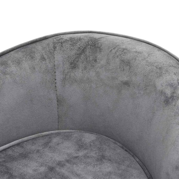 vidaXL Dog Sofa Grey 69x49x40 cm Plush - Image 7