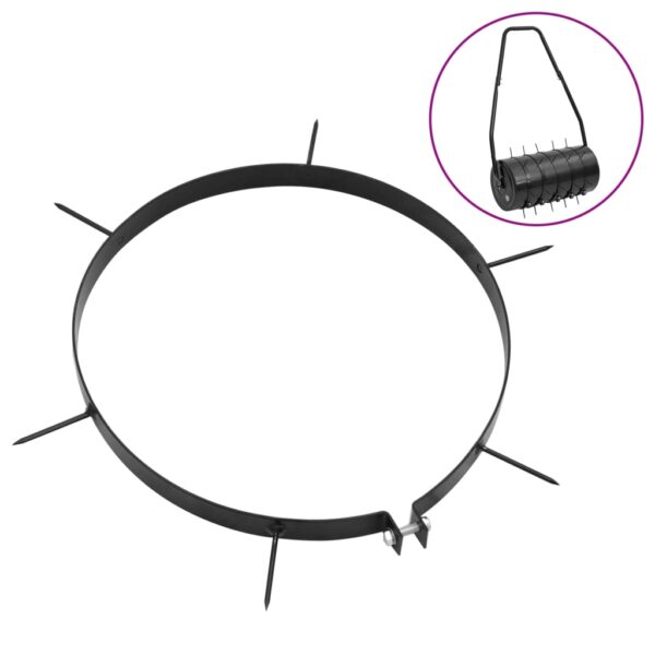 vidaXL Lawn Aerator Clamps 5 pcs with Spikes Ø 30 cm Iron - Image 2