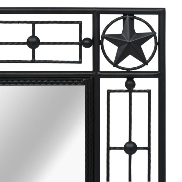 vidaXL Wall Mirror Rectangular 50x80 cm Black - Image 4