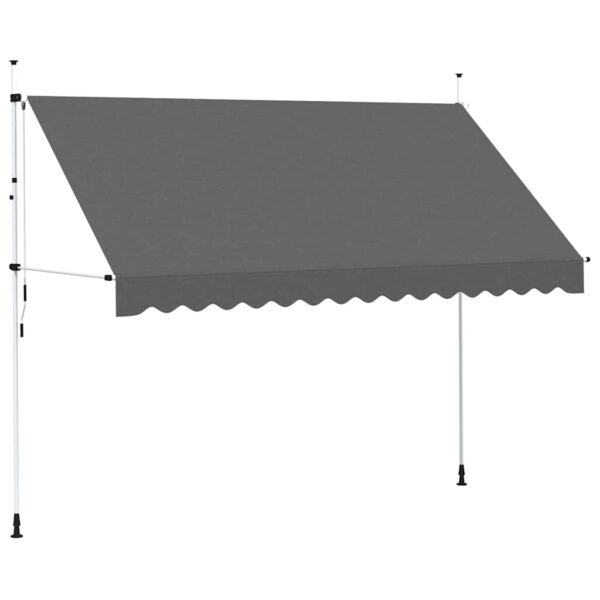vidaXL Manual Retractable Awning 350 cm Anthracite - Image 2