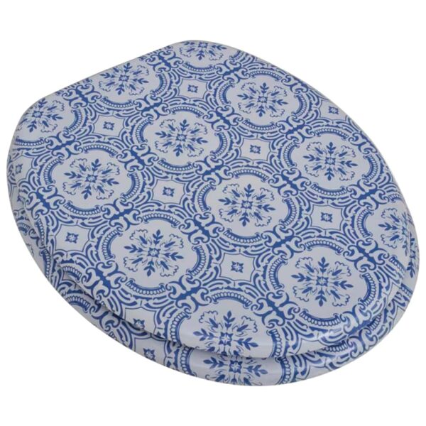 vidaXL Toilet Seat with MDF Lid Porcelain Design - Image 2