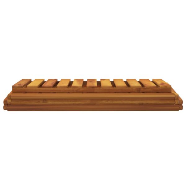 vidaXL 3-Tier Folding Shelf Brown 70x31x63 cm Solid Wood Acacia - Image 8