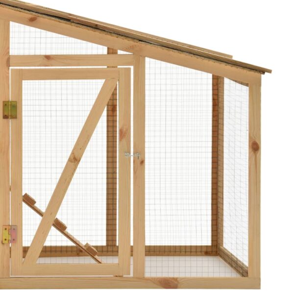 vidaXL Chicken Cage Solid Pine Wood 178x67x92 cm - Image 6