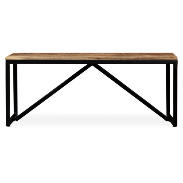 vidaXL Bench Solid Mango Wood 110x35x45 cm - Image 4