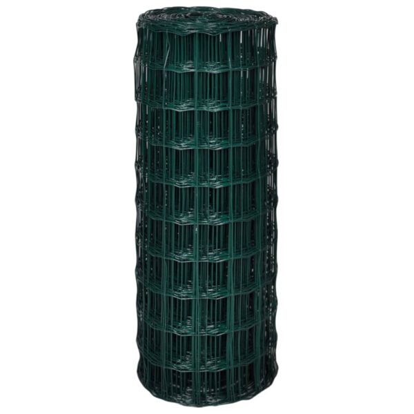 vidaXL Euro Fence Steel 25x1.0 m Green - Image 3