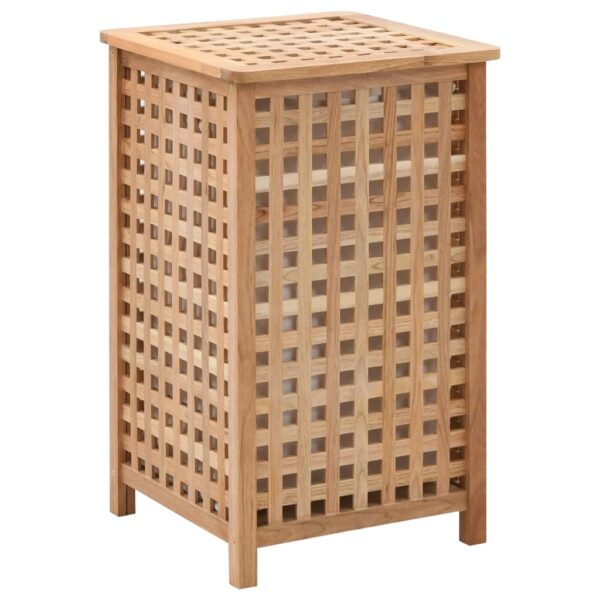 vidaXL Laundry Bin 39x39x65 cm Solid Walnut Wood - Image 1