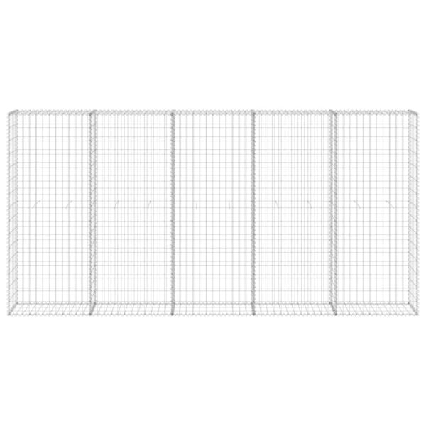 vidaXL Gabion Wall with Covers Galvanised Steel 300x30x150 cm - Image 3