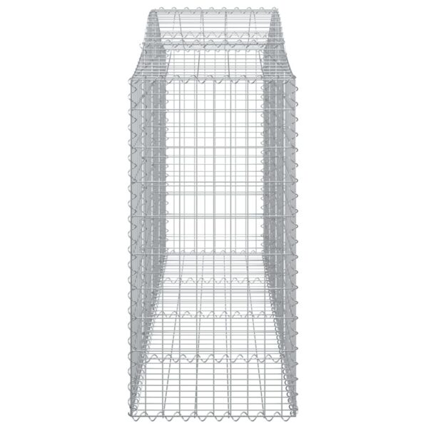vidaXL Arched Gabion Basket 200x50x120/140 cm Galvanised Iron - Image 4