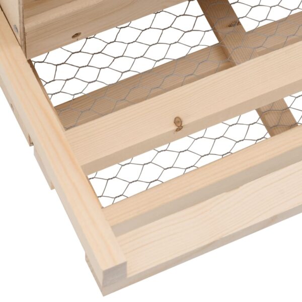 vidaXL Chicken Laying Nest 2 Compartments 63x40x45 cm Solid Pine Wood - Image 9