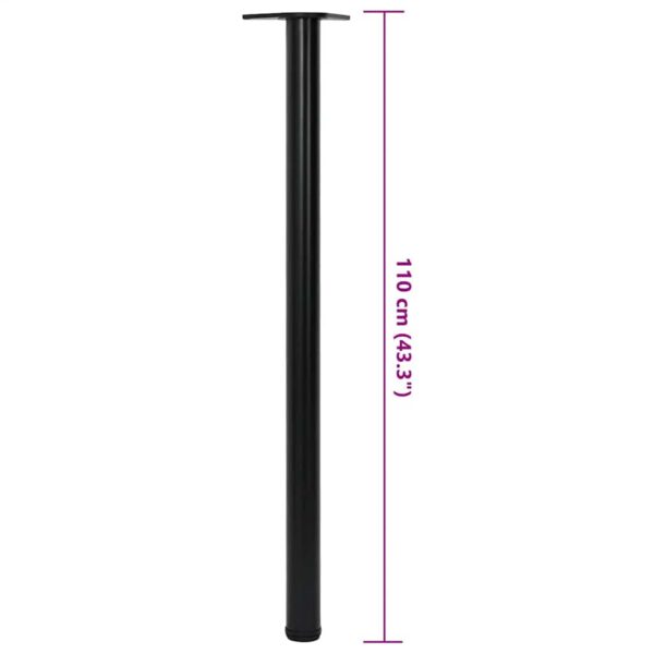vidaXL Adjustable Table Legs 4 pcs Black 1100 mm - Image 7