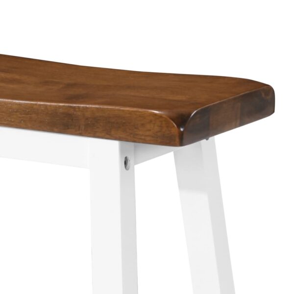 vidaXL Bar Stools 2 pcs Solid Wood - Image 4