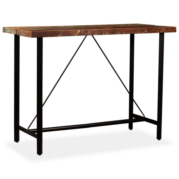 vidaXL Bar Table 150x70x107 cm Solid Reclaimed Wood - Image 11