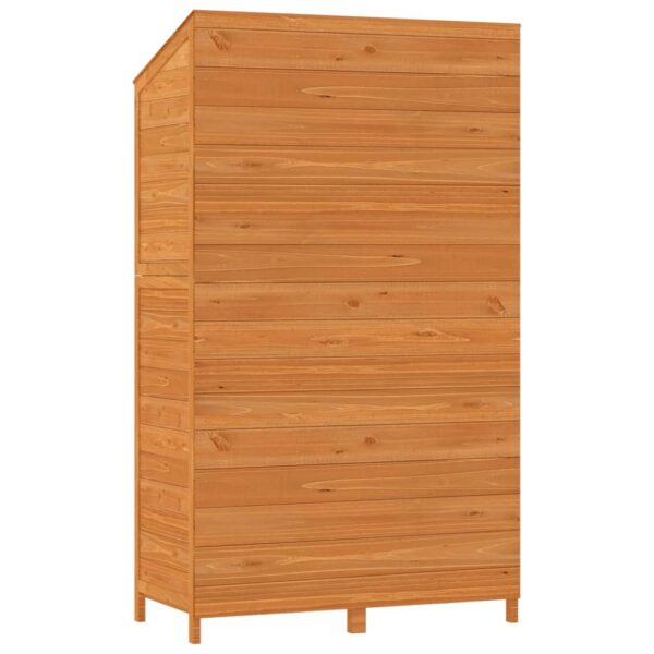 vidaXL Garden Shed Brown 102x52x174.5 cm Solid Wood Fir - Image 6
