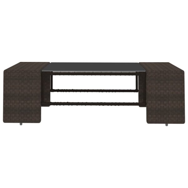 vidaXL 10 Piece Garden Lounge Set Poly Rattan Brown - Image 10