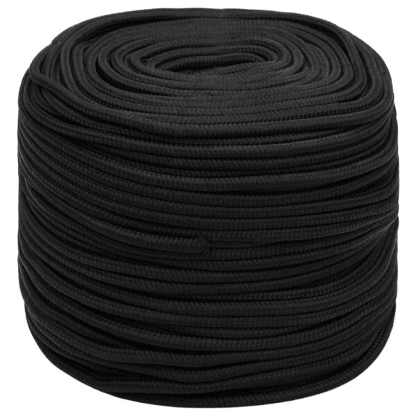 vidaXL Boat Rope Full Black 10 mm 100 m Polypropylene - Image 2