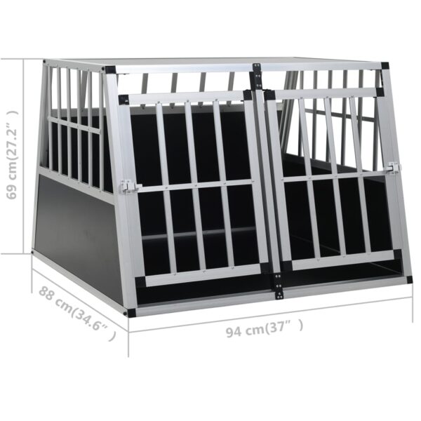 vidaXL Dog Cage with Double Door 94x88x69 cm - Image 11