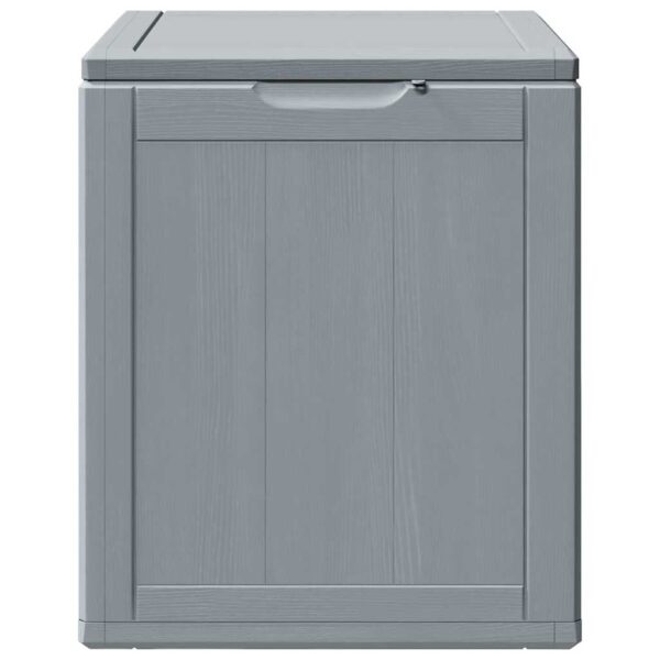 vidaXL Garden Storage Box 90L Grey PP Wood Look - Image 3