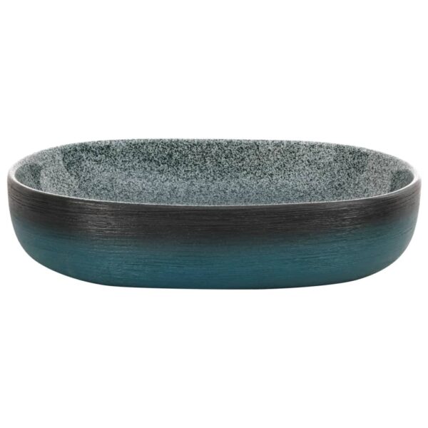 vidaXL Countertop Basin Turquoise Oval 59x40x14 cm Ceramic - Image 4