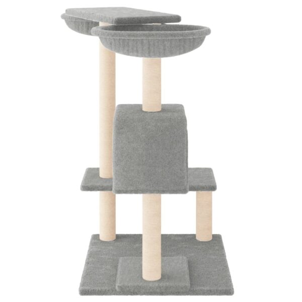 vidaXL Cat Tree with Scratching Posts Light Grey 82 cm - Image 4