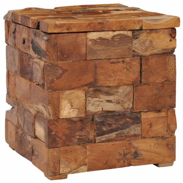 vidaXL Storage Stool Solid Teak Wood - Image 11
