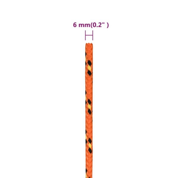 vidaXL Boat Rope Orange 6 mm 50 m Polypropylene - Image 6