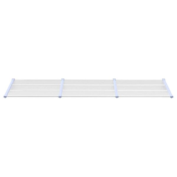 vidaXL Door Canopy Grey and Transparent 297.5x90 cm Polycarbonate - Image 3