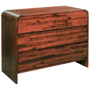 vidaXL Chest of Drawers Solid Acacia Wood 90x37x75 cm