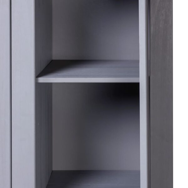 vidaXL 3-Door Wardrobe Grey 118x50x171.5 cm Pine Panama Range - Image 9