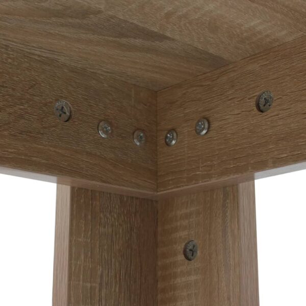 vidaXL Dining Table 140x80x75 cm Oak - Image 4