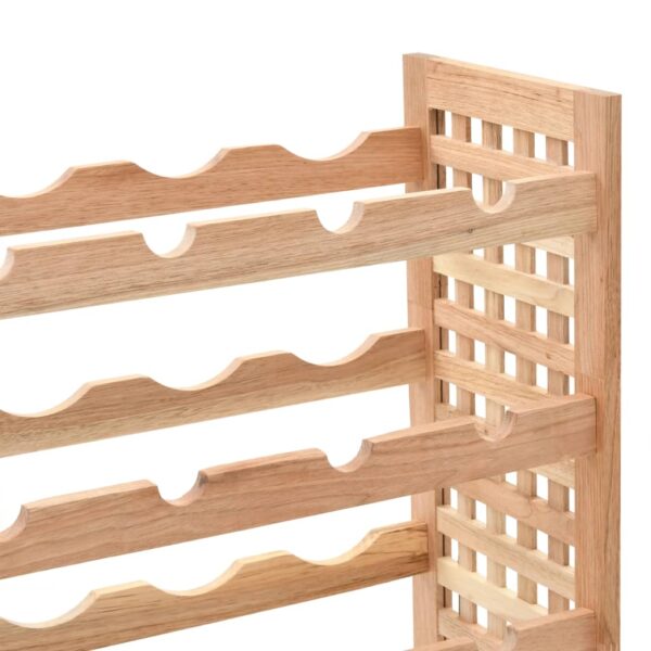 vidaXL Wine Rack for 25 Bottles Solid Walnut Wood 63x25x73 cm - Image 7
