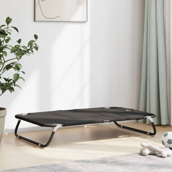 vidaXL Dog Bed Foldable Anthracite Oxford Fabric and Steel - Image 3