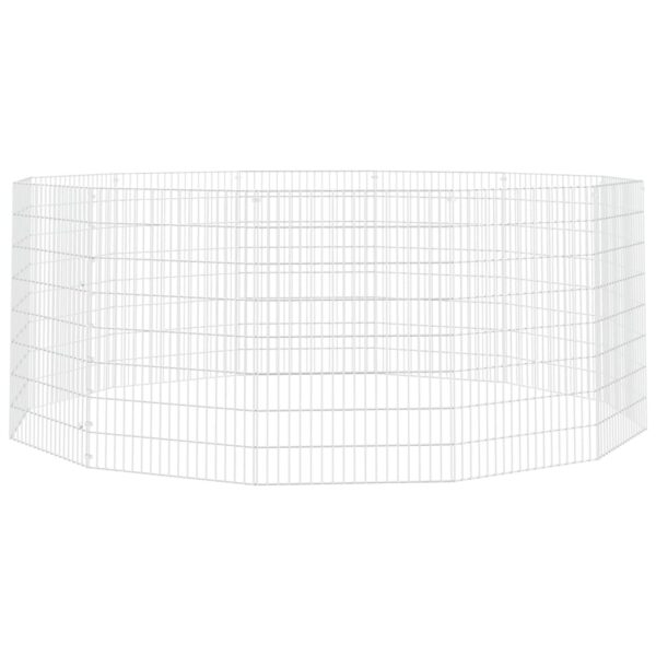 vidaXL Free Range Animal Enclosure 12-Panel 54x80 cm Galvanised Iron - Image 2