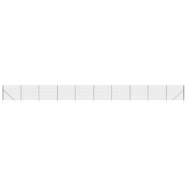vidaXL Wire Mesh Fence with Spike Anchors Anthracite 1.6x25 m - Image 2