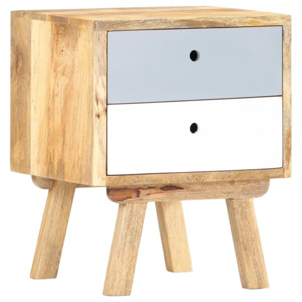 vidaXL Bedside Cabinet 40x35x50 cm Solid Mango Wood - Image 1