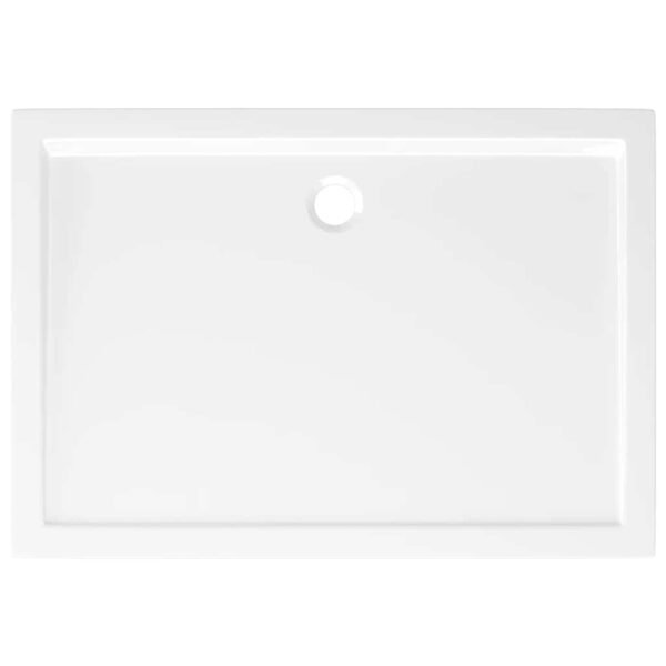 vidaXL Rectangular ABS Shower Base Tray White 70x100 cm - Image 6