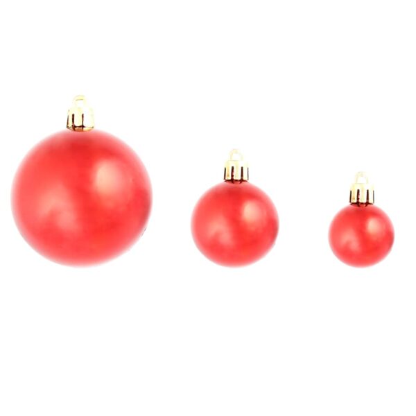 vidaXL 100 Piece Christmas Ball Set 3/4/6 cm Red - Image 6