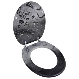 vidaXL Toilet Seats with Hard Close Lids MDF Water