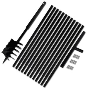 vidaXL Ground Drill with Handle 180 mm with Extension Tube 13 m Steel