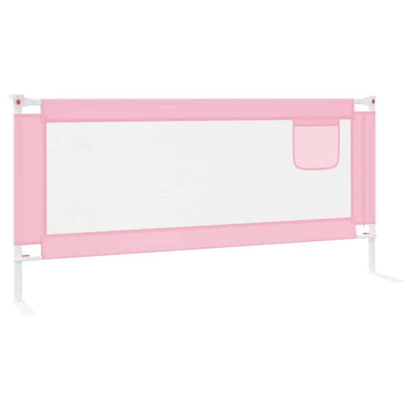 vidaXL Toddler Safety Bed Rail Pink 200x25 cm Fabric - Image 5