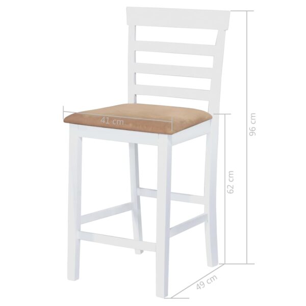 vidaXL Bar Table and Stool Set 3 Pieces MDF Dark Brown - Image 9