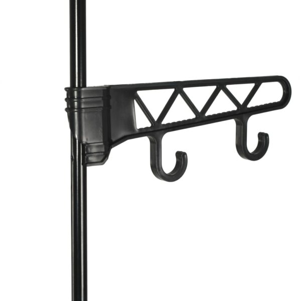 vidaXL Clothes Rack Steel and Non-woven Fabric 55x28.5x175 cm Black - Image 5